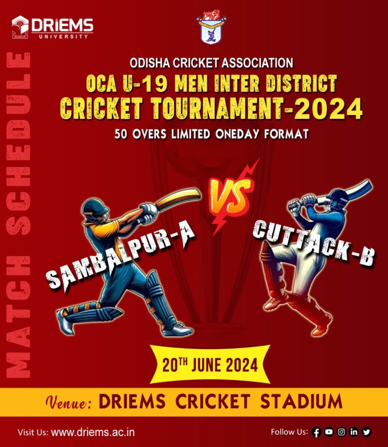 Get ready for an intense showdown at the ODISHA CRICKET ASSOCIATION OCA U-19 Men Inter District Cricket Tournament 2024!