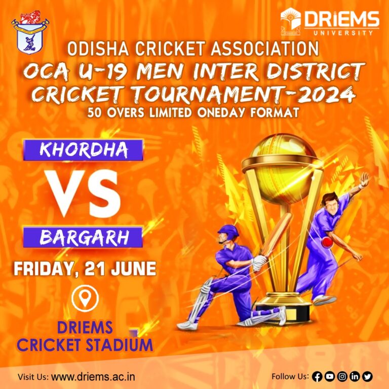 ODISHA CRICKET ASSOCIATION – OCA U-19 Men Inter District Cricket Tournament 2024